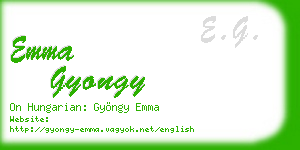 emma gyongy business card